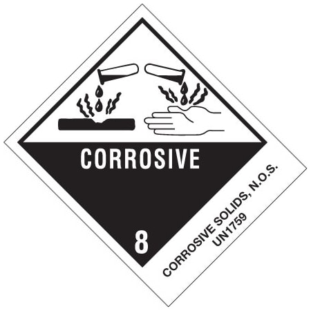 Bsc Preferred 4 x 4 3/4'' - ''Corrosive Solids, N.O.S.'' Labels BUY00029557